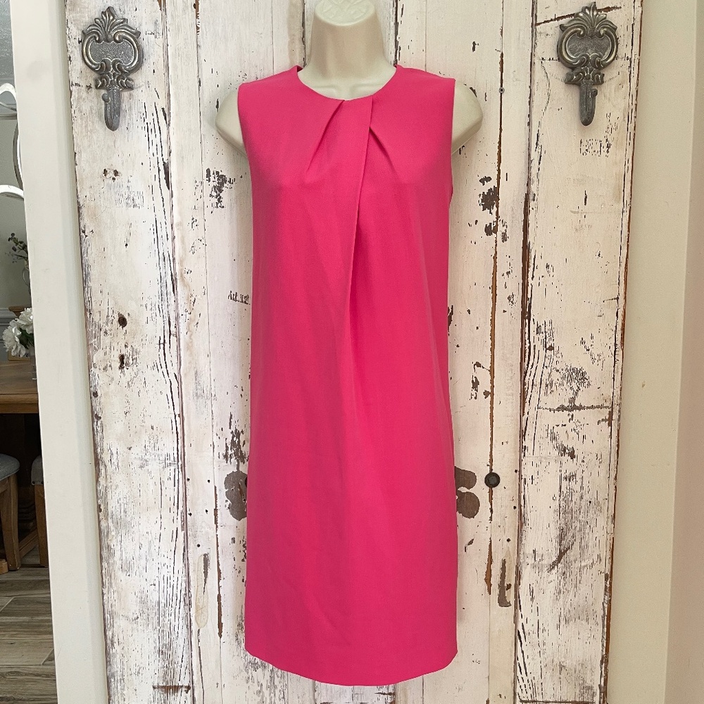 Ann Klein Size 6 Woman's Pink Sleeveless Shift Career Cocktail Party Dress